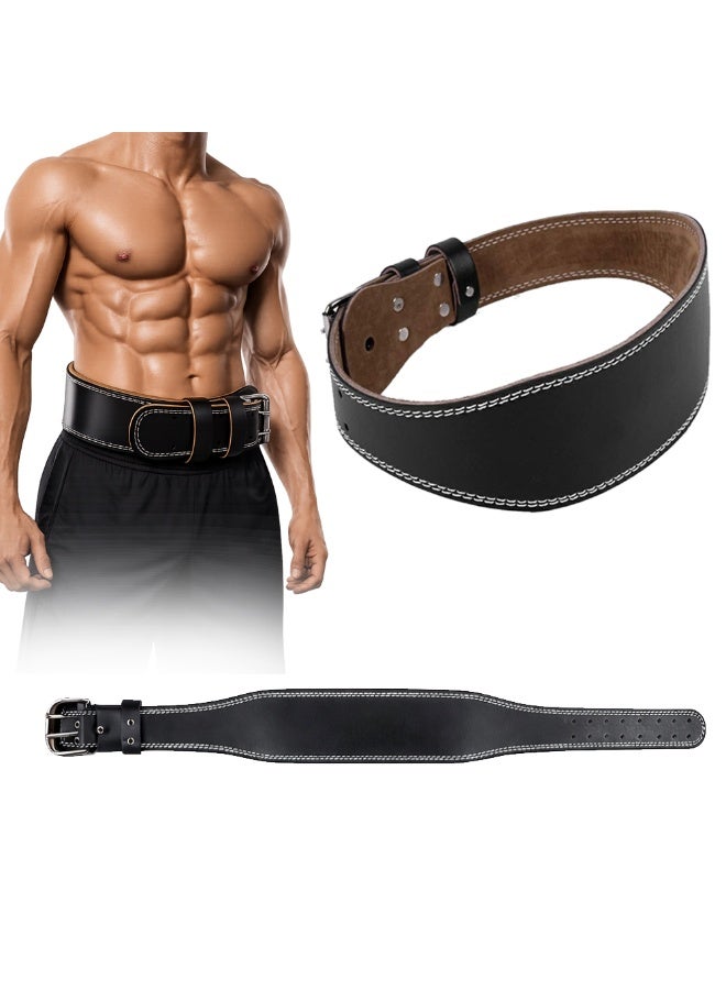 Maanys Weight lifting belt , Durable Black Belt with Contoured Design and Double-Prong Metal Buckle , Improve Your Powerlifting Form & Technique - Image 2